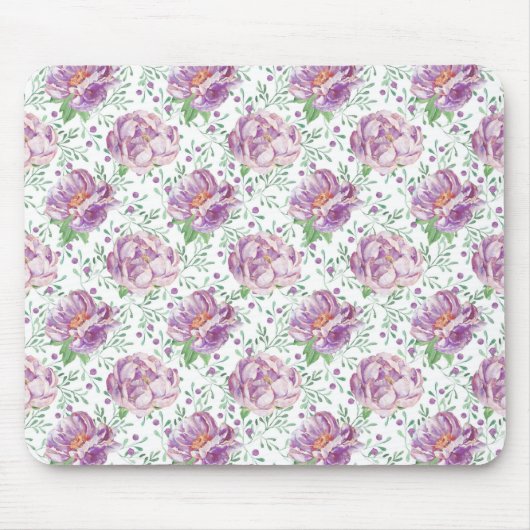 lila Wasserfarbe Mousepad (Vorne)