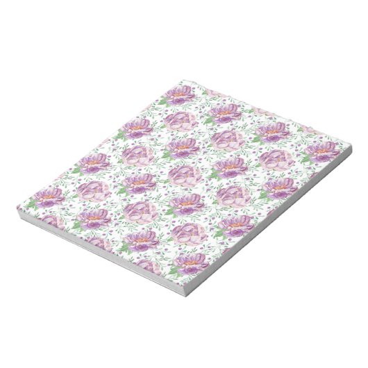 lila Wasserfarbe Notizblock (Rotiert)