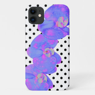 Lila Wasserfarbe Orchideenmalerei, Polka-Punkte Case-Mate iPhone Hülle