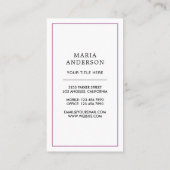 Lila Wasserfarbe Parfüm Flasche Visitenkarte (Rückseite)