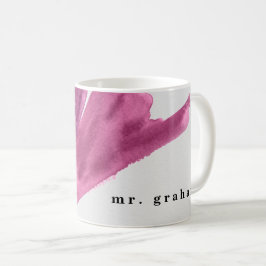 Lila Wasserfarbe Personalisierte Kaffee Tasse