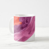 Lila Wasserfarbe Personalisierte Kaffee Tasse (Vorderseite Links)