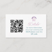 Lila Wasserfarbe - QR-Hochzeit Begleitkarte (Vorderseite)