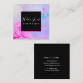 lila Wasserfarbe Quadratische Visitenkarte (Vorne/Hinten)