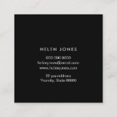 lila Wasserfarbe Quadratische Visitenkarte (Rückseite)