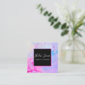 lila Wasserfarbe Quadratische Visitenkarte (Stehend Vorderseite)