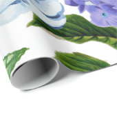 Lila Wasserfarbe, Rosa, Bluegarten Blume Geschenkpapier (Rolleneckpunkt)