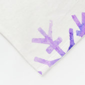 Lila Wasserfarbe-Schneeflocken-Weihnachtsdesign Fleecedecke (Ecke)
