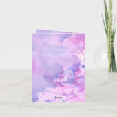 Lila Wasserfarbe Schwarzer Muttertag Karte (Rückseite)