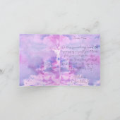 Lila Wasserfarbe Schwarzer Muttertag Karte (Innenseite)