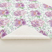 lila Wasserfarbe Sherpadecke (3/4)