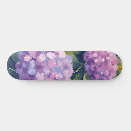 Lila Wasserfarbe Skateboard (Horizontal)