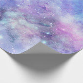Lila Wasserfarbe Starry Sky Space Lover Galaxie Geschenkpapier (Ecke)