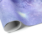 Lila Wasserfarbe Starry Sky Space Lover Galaxie Geschenkpapier (Rolleneckpunkt)