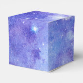 Lila Wasserfarbe Sternenhimmel Lover Galaxie Geschenkschachtel (Rückseite)