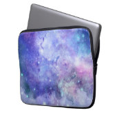 Lila Wasserfarbe Sternenhimmel Lover Galaxie Laptopschutzhülle (Vorderseite Links)