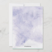 Lila Wasserfarbe Tea Bridal Dusche Einladung (Rückseite)