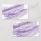 Lila Wasserfarbe Visitenkarte (Vorne/Hinten)