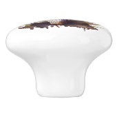 Lila Wasserfarbe Waldland Pilzsaal Kernstück Keramikknauf (Seitenansicht)