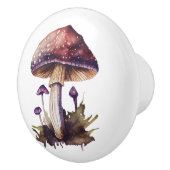Lila Wasserfarbe Waldland Pilzsaal Kernstück Keramikknauf (Rechts)