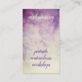 Lila Wasserfarbegeschäftskarte Visitenkarte (Rückseite)
