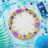 Lila Wasserfarben bläst blutige Hochzeit Pappteller (Party)