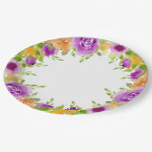 Lila Wasserfarben bläst blutige Hochzeit Pappteller (Schrägansicht)