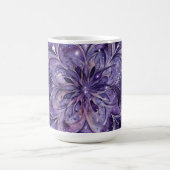Lila Wasserfarben-Blumenmandala Kaffeetasse (Mittel)