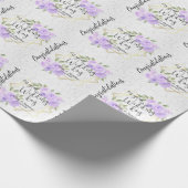 Lila Wasserfarben - Hochzeit individuell gestalten Geschenkpapier (Ecke)