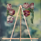 Lila Wasserfarben Hochzeitsskizze Acrylschild (Neutral)