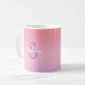 Lila Wasserfarben Kaffeetasse (Vorderseite Links)