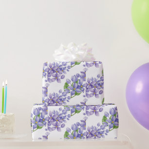 Lila Wasserfarben-Lilienblüten Geschenkpapier