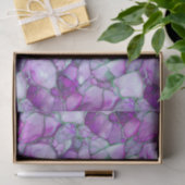 Lila Wasserfarben-Mosaik-Glas  Seidenpapier (Geschenk)