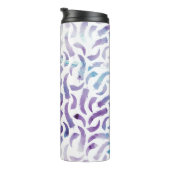 Lila Wasserfarben-Muster Thermosbecher (Nach rechts gedreht)