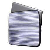 Lila Wasserfarben Streifen Laptopschutzhülle (Vorderseite Links)