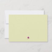 Lila Wasserfarbenblüten RSVP Karte (Rückseite)