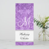 Lila Wasserfarbendämpfe Hochzeit F200 Einladung (Stehend Vorderseite)