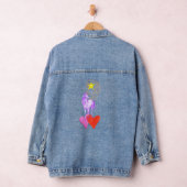 Lila Wasserfarbeneinhorn Jeansjacke (Hangar)