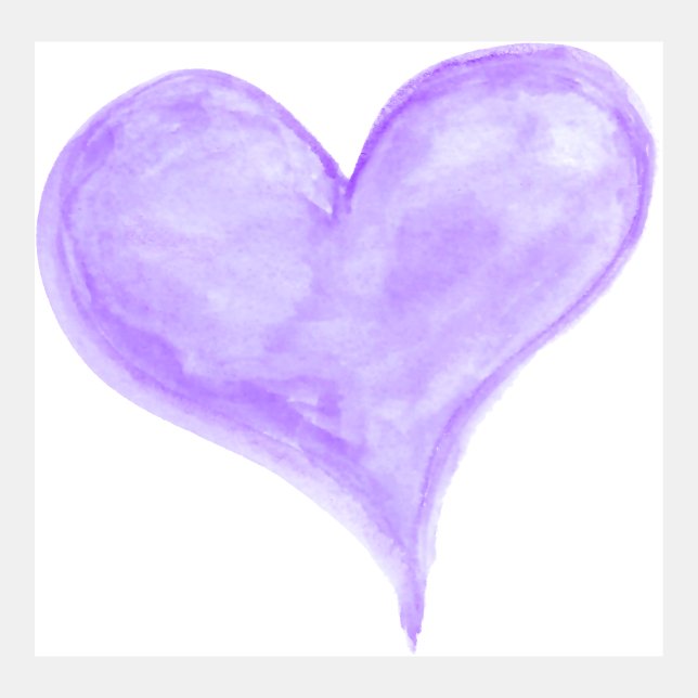 Lila Wasserfarbenherz (Vorderseite)
