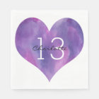Lila Wasserfarbenherz 13. Geburtstag