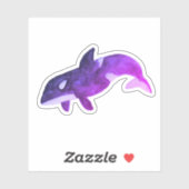 Lila WasserfarbenKiller Wal Orca Aufkleber (Blatt)