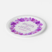 Lila Wasserfarbenkranz Hochzeiten von Tellern Pappteller (Schrägansicht)