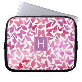 Lila Wasserfarbenmuster Laptopschutzhülle (Vorderseite)