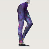Lila Wasserfarbenmuster Leggings (Rechts)