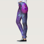 Lila Wasserfarbenmuster Leggings (Links)
