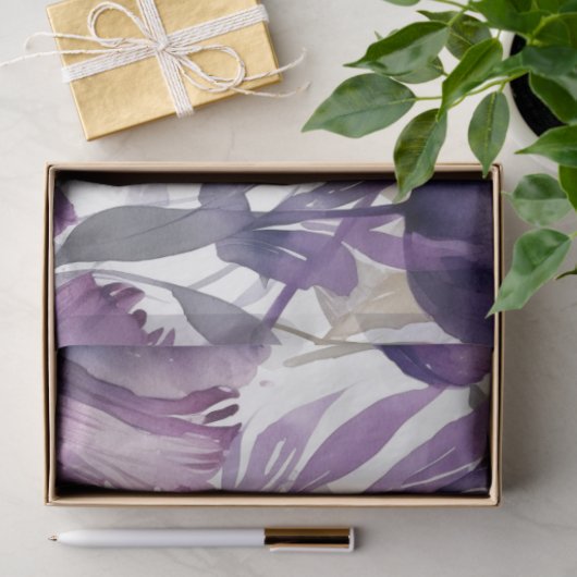 Lila Wasserfarbenpeere Seidenpapier (Geschenk)
