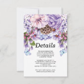 Lila Wasserfarbenprägung Einladung (Vorderseite)