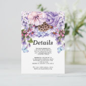 Lila Wasserfarbenprägung Einladung (Stehend Vorderseite)