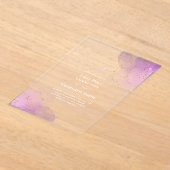 lila Wasserfarbenprägung Erste Heilige Kommune Acryleinladungen (Ablage )