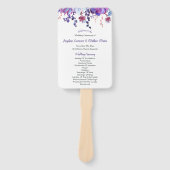 Lila Wasserfarbenpräparate Hochzeitsprogramme Fächer (Vorderseite)